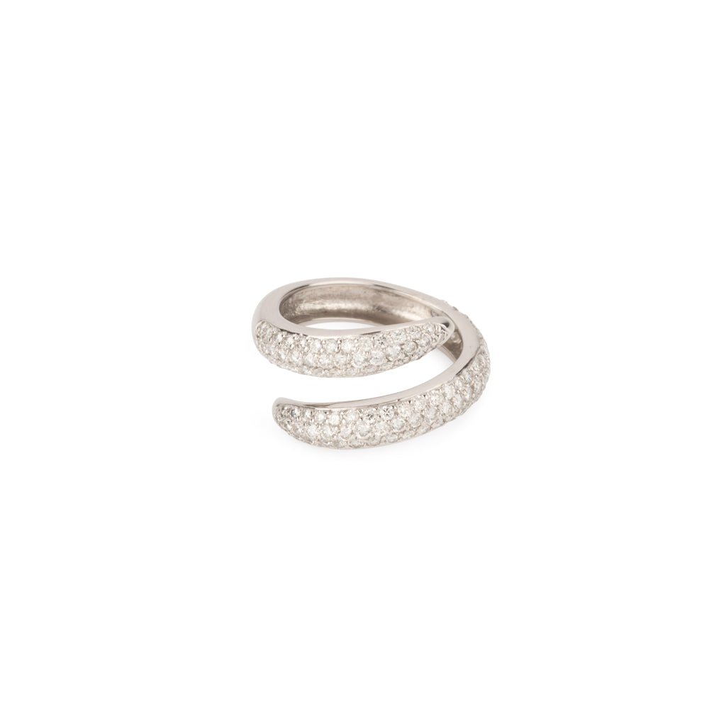 Bague Pavée CHAUMET "Tango" en or blanc et diamants - Castafiore