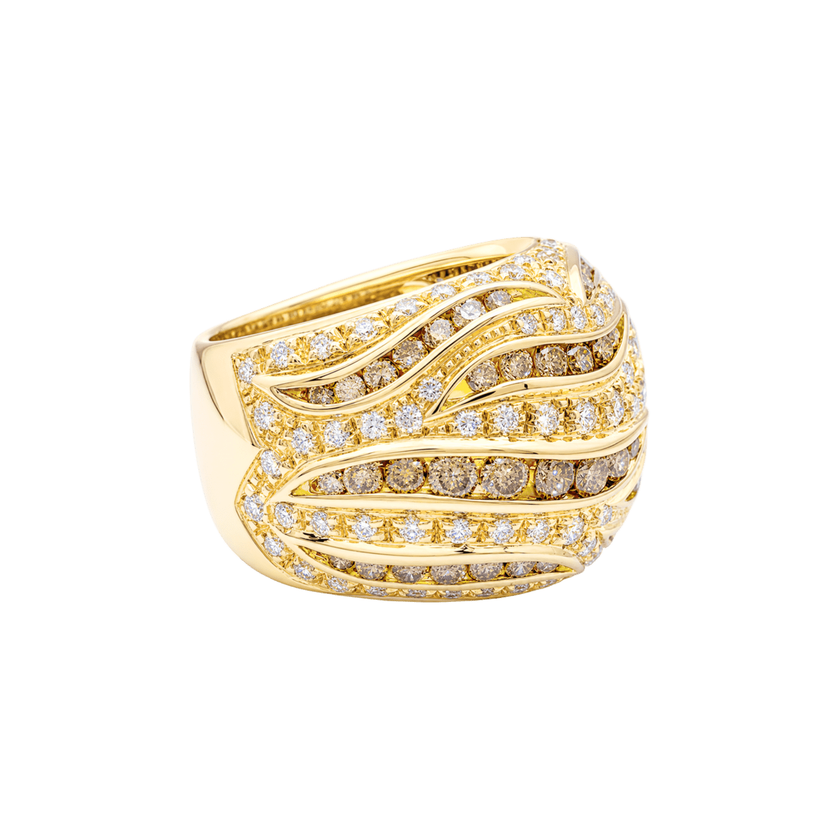 Bague Pavée DAMIANI en or jaune et diamants - Castafiore
