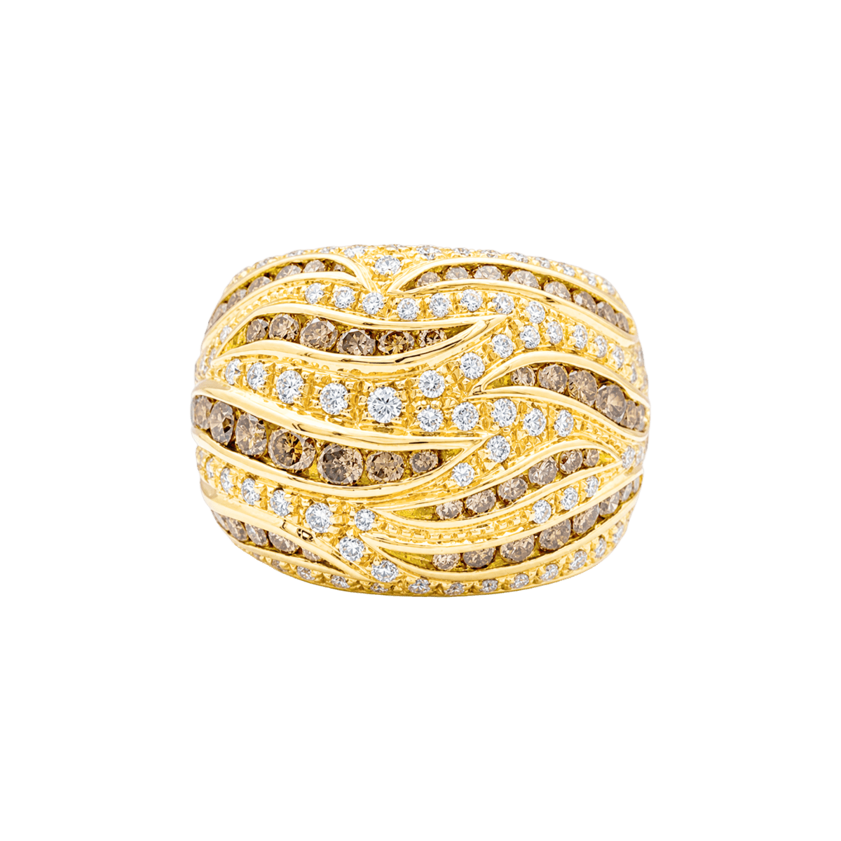 Bague Pavée DAMIANI en or jaune et diamants - Castafiore