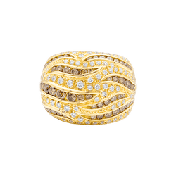 Bague Pavée DAMIANI en or jaune et diamants - Castafiore