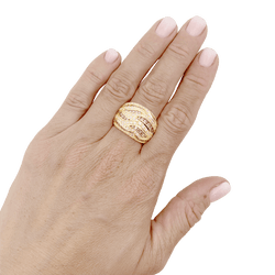 Bague Pavée DAMIANI en or jaune et diamants - Castafiore