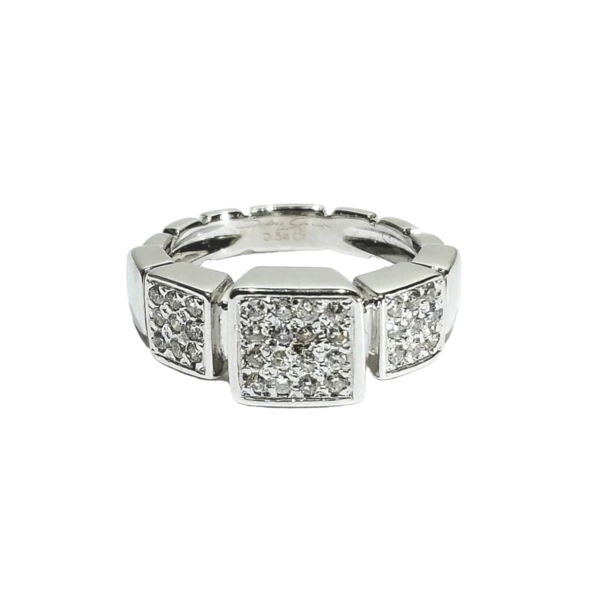 Bague Pavée DIDIER GUERIN en or blanc et diamants - Castafiore