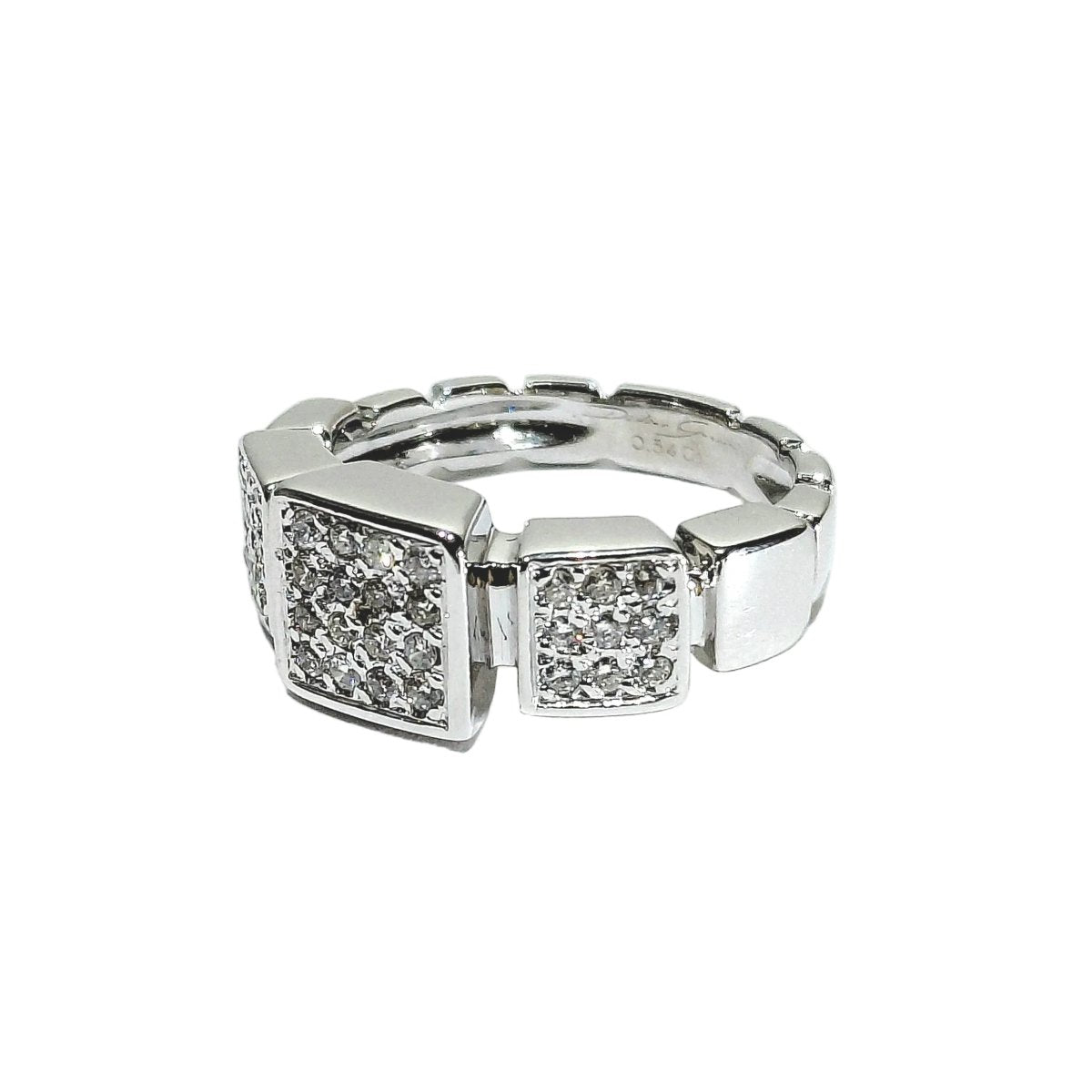 Bague Pavée DIDIER GUERIN en or blanc et diamants - Castafiore