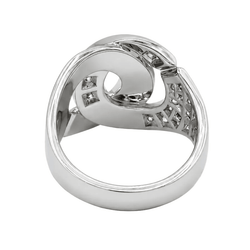 Bague Pavée DINH VAN "Menottes" en or blanc et diamants - Castafiore