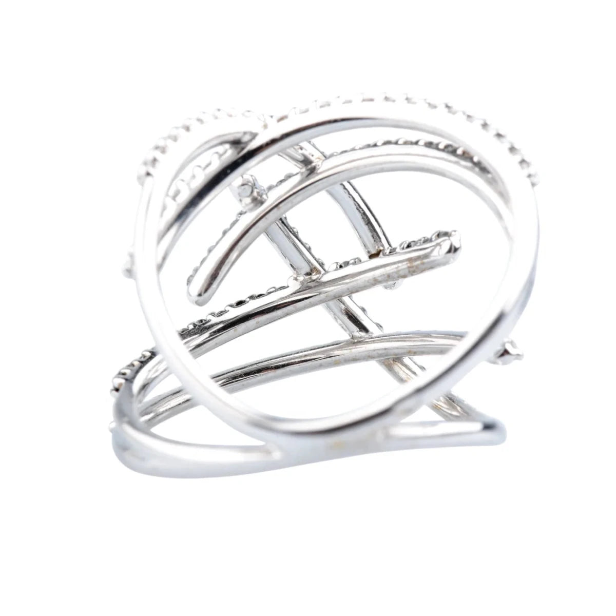 Bague Pavée en or blanc et diamants - Castafiore