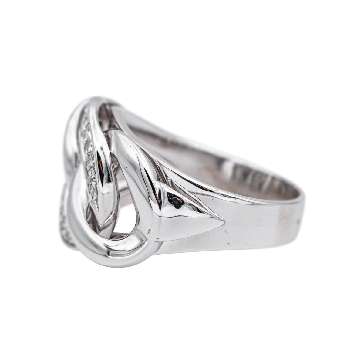 Bague Pavée en or blanc et diamants - Castafiore