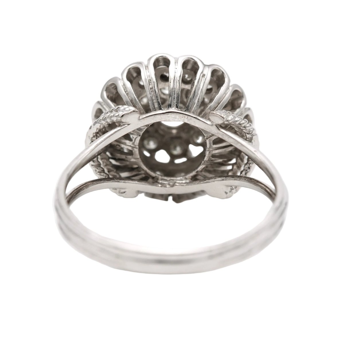 Bague Pavée en or blanc et diamants - Castafiore