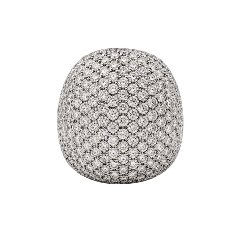 Bague Pavée en or blanc et diamants - Castafiore