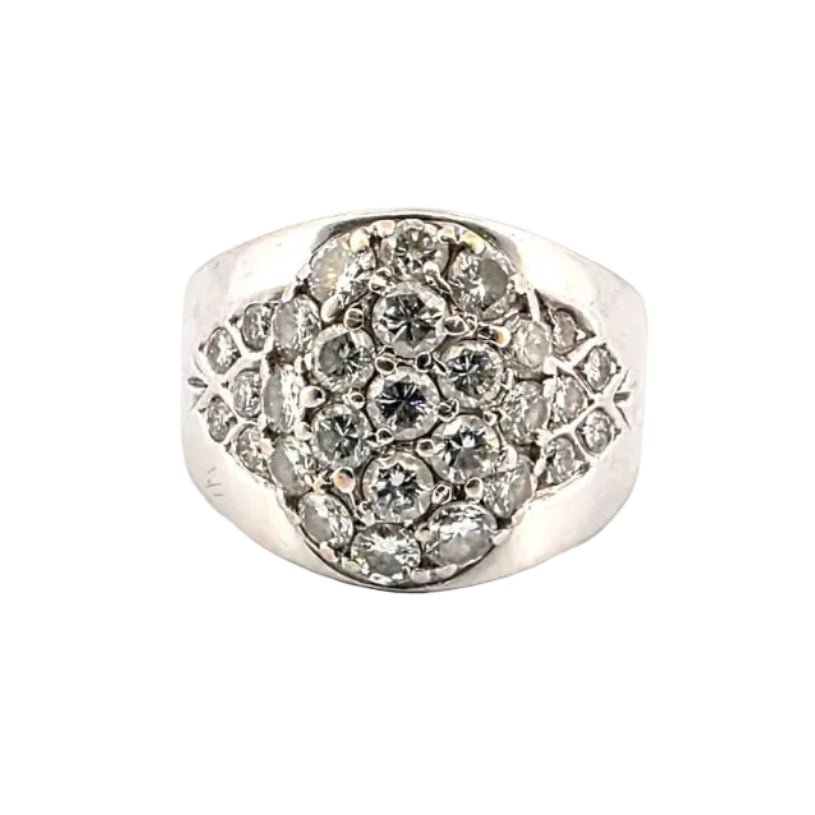 Bague Pavée en or blanc et diamants - Castafiore