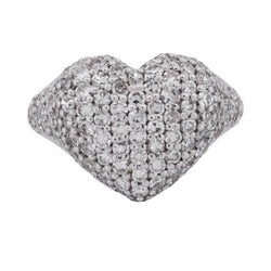 Bague Pavée en or blanc et diamants - Castafiore