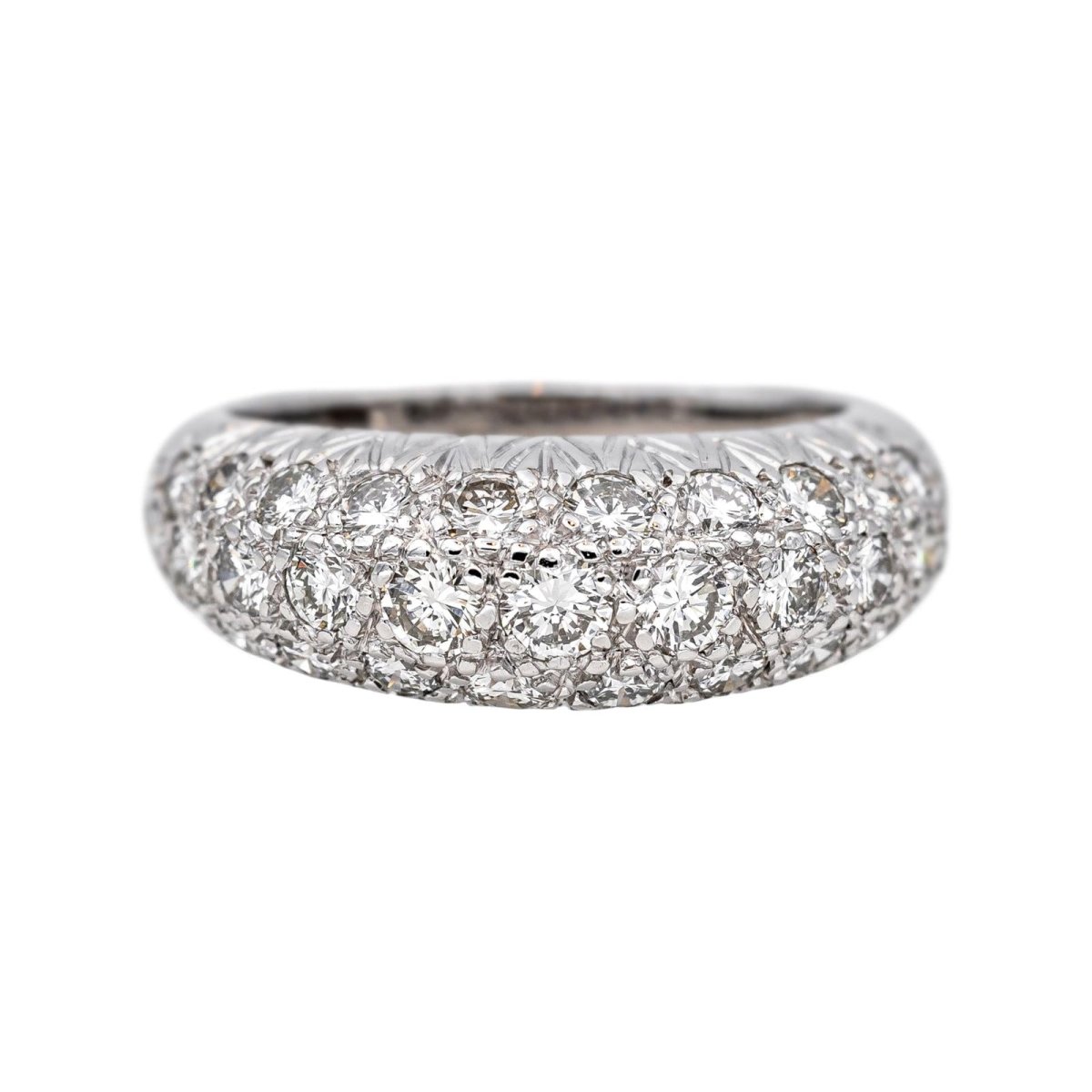 Bague Pavée en or blanc et diamants - Castafiore