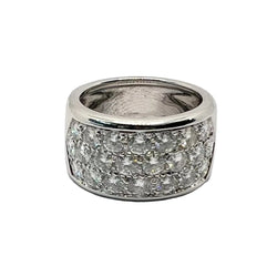 Bague Pavée en or blanc et diamants - Castafiore