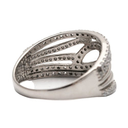 Bague Pavée en or blanc et diamants - Castafiore