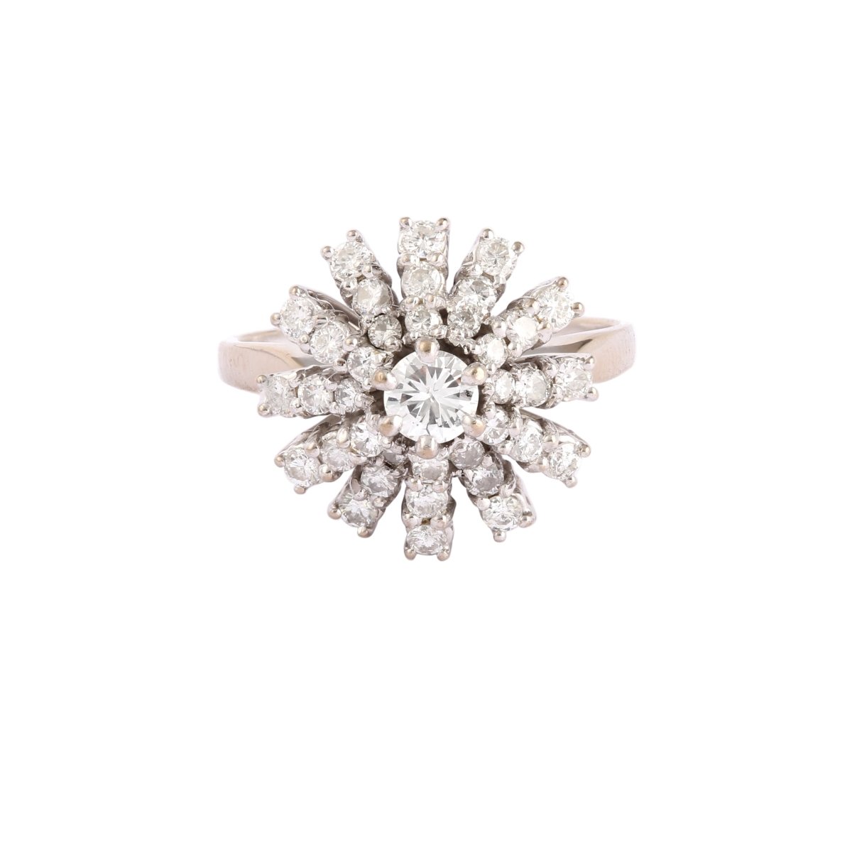 Bague Pavée en or blanc et diamants - Castafiore