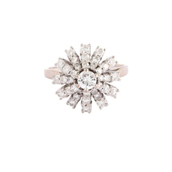 Bague Pavée en or blanc et diamants - Castafiore