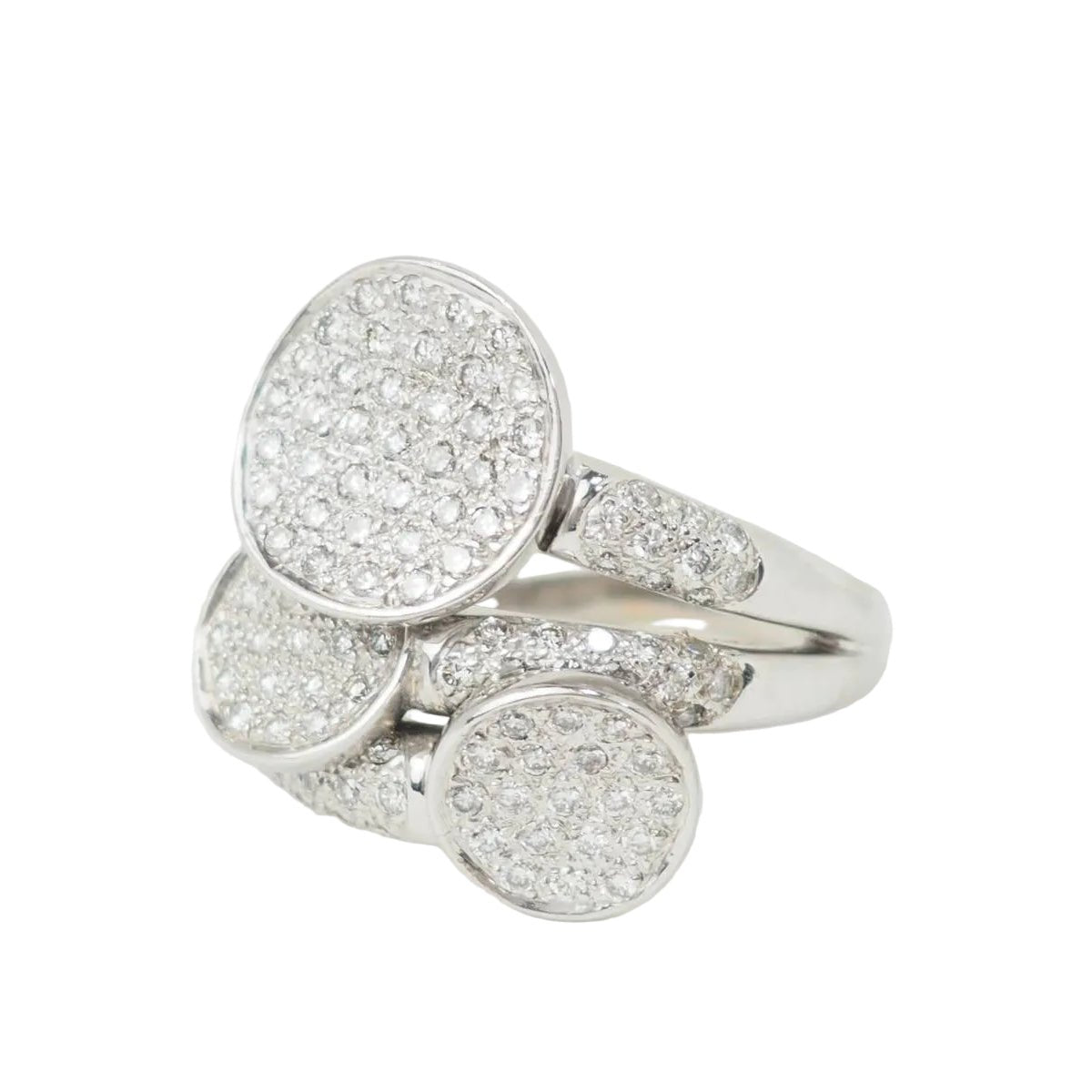 Bague Pavée en or blanc et diamants - Castafiore