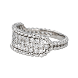 Bague Pavée en or blanc et diamants - Castafiore