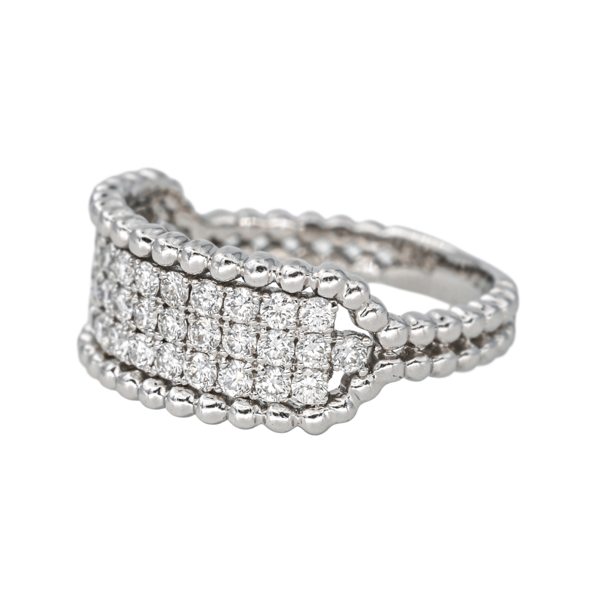 Bague Pavée en or blanc et diamants - Castafiore