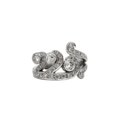 Bague Pavée en or blanc et diamants - Castafiore