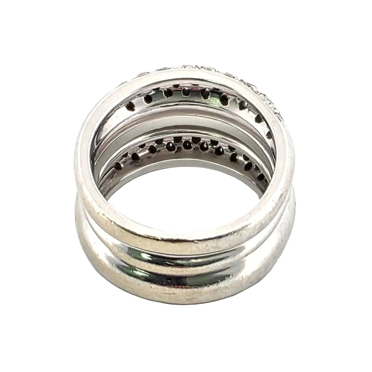 Bague Pavée en or blanc et diamants - Castafiore