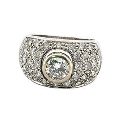 Bague Pavée en or blanc et diamants - Castafiore
