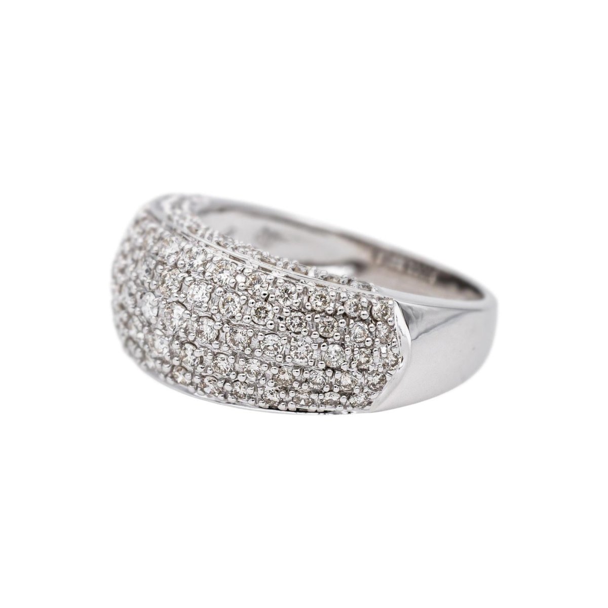 Bague Pavée en or blanc et diamants - Castafiore