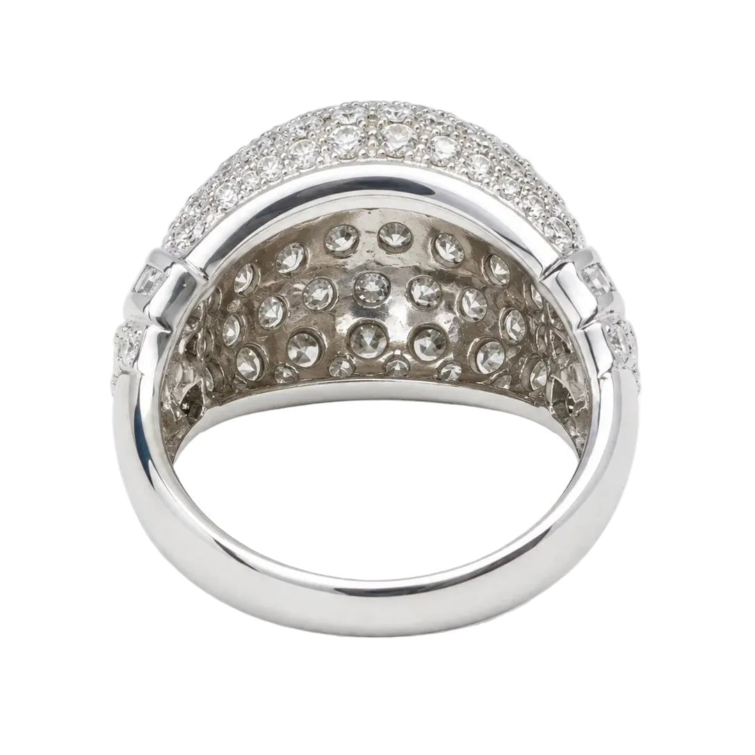 Bague Pavée en or blanc et diamants - Castafiore