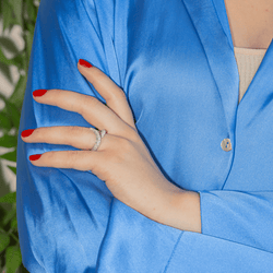 Bague Pavée en or blanc et diamants - Castafiore