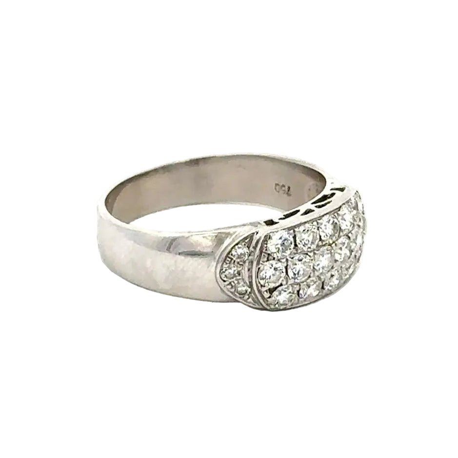 Bague Pavée en or blanc et diamants - Castafiore