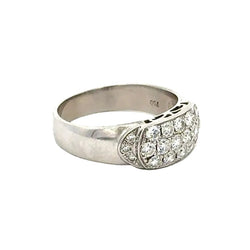 Bague Pavée en or blanc et diamants - Castafiore