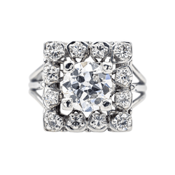 Bague Pavée en or blanc et diamants - Castafiore