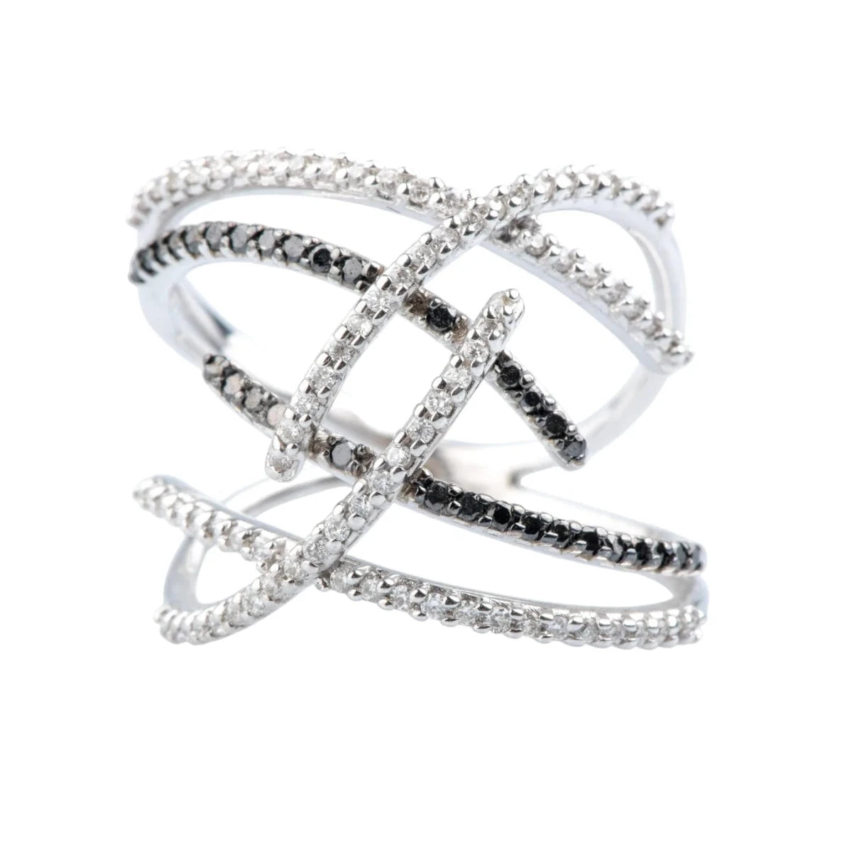 Bague Pavée en or blanc et diamants - Castafiore
