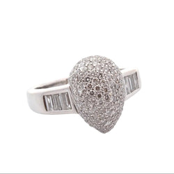 Bague Pavée en or blanc et diamants - Castafiore