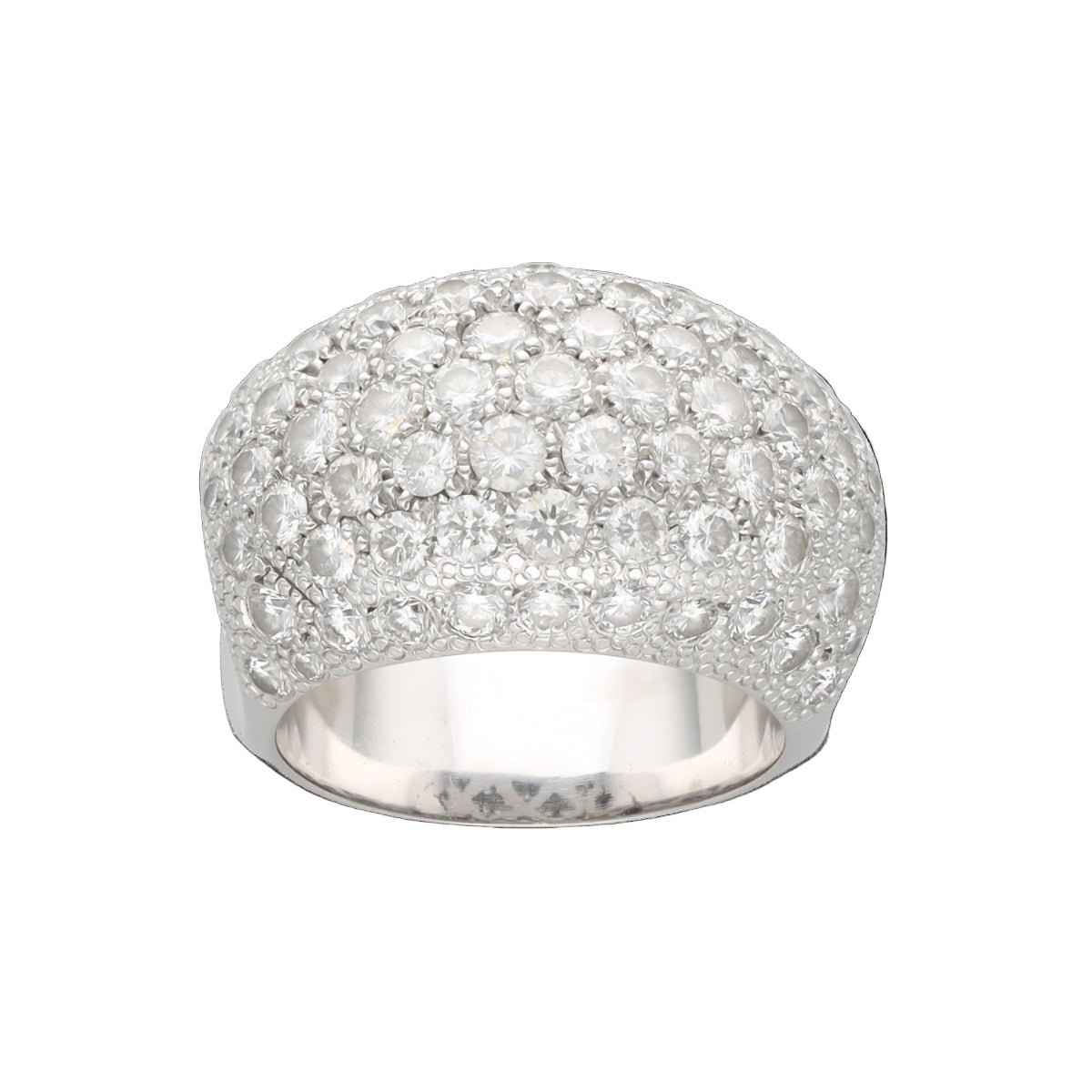 Bague Pavée en or blanc et diamants - Castafiore