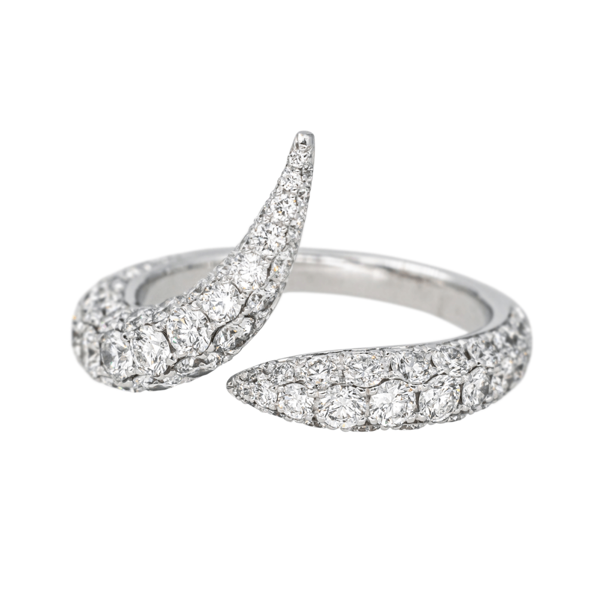 Bague Pavée en or blanc et diamants - Castafiore