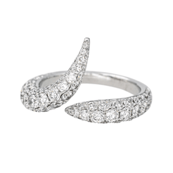 Bague Pavée en or blanc et diamants - Castafiore