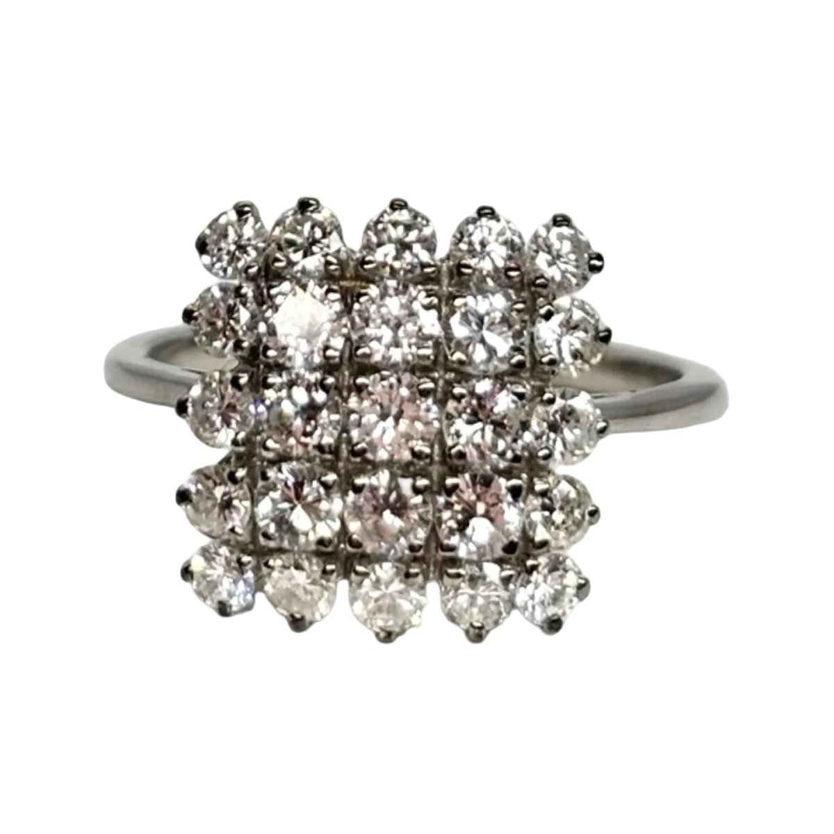 Bague Pavée en or blanc et diamants - Castafiore