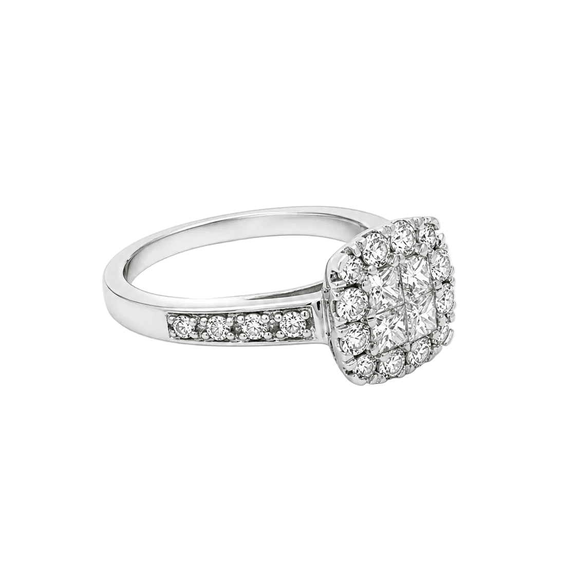 Bague Pavée en or blanc et diamants - Castafiore