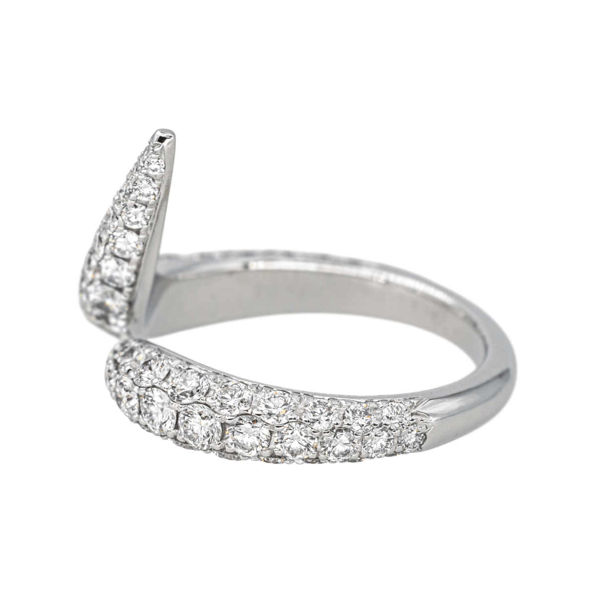 Bague Pavée en or blanc et diamants - Castafiore