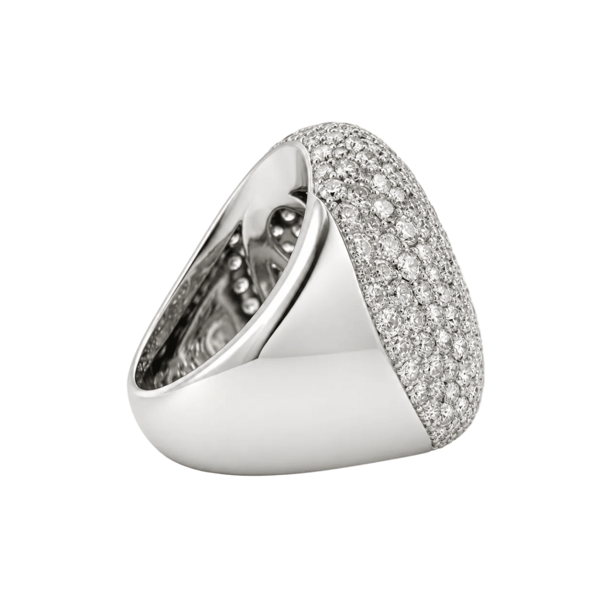 Bague Pavée en or blanc et diamants - Castafiore