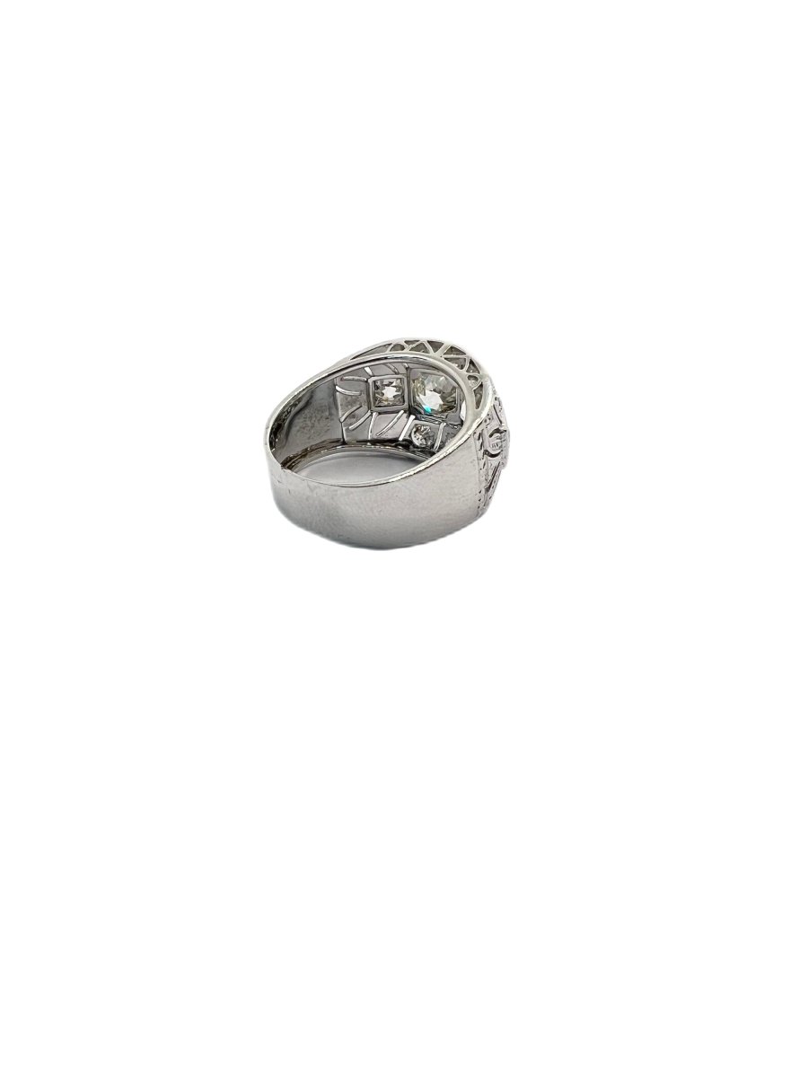 Bague Pavée en or blanc et diamants - Castafiore