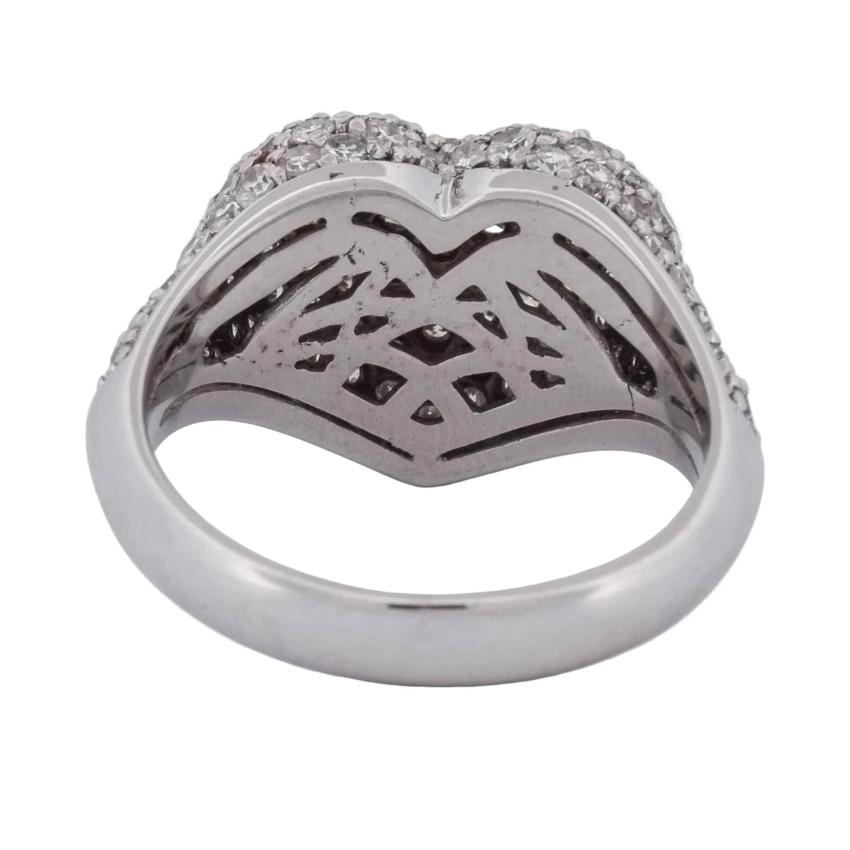 Bague Pavée en or blanc et diamants - Castafiore