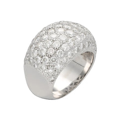 Bague Pavée en or blanc et diamants - Castafiore