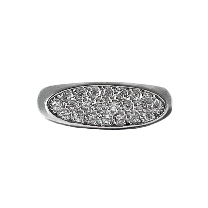 Bague Pavée en or blanc et diamants - Castafiore
