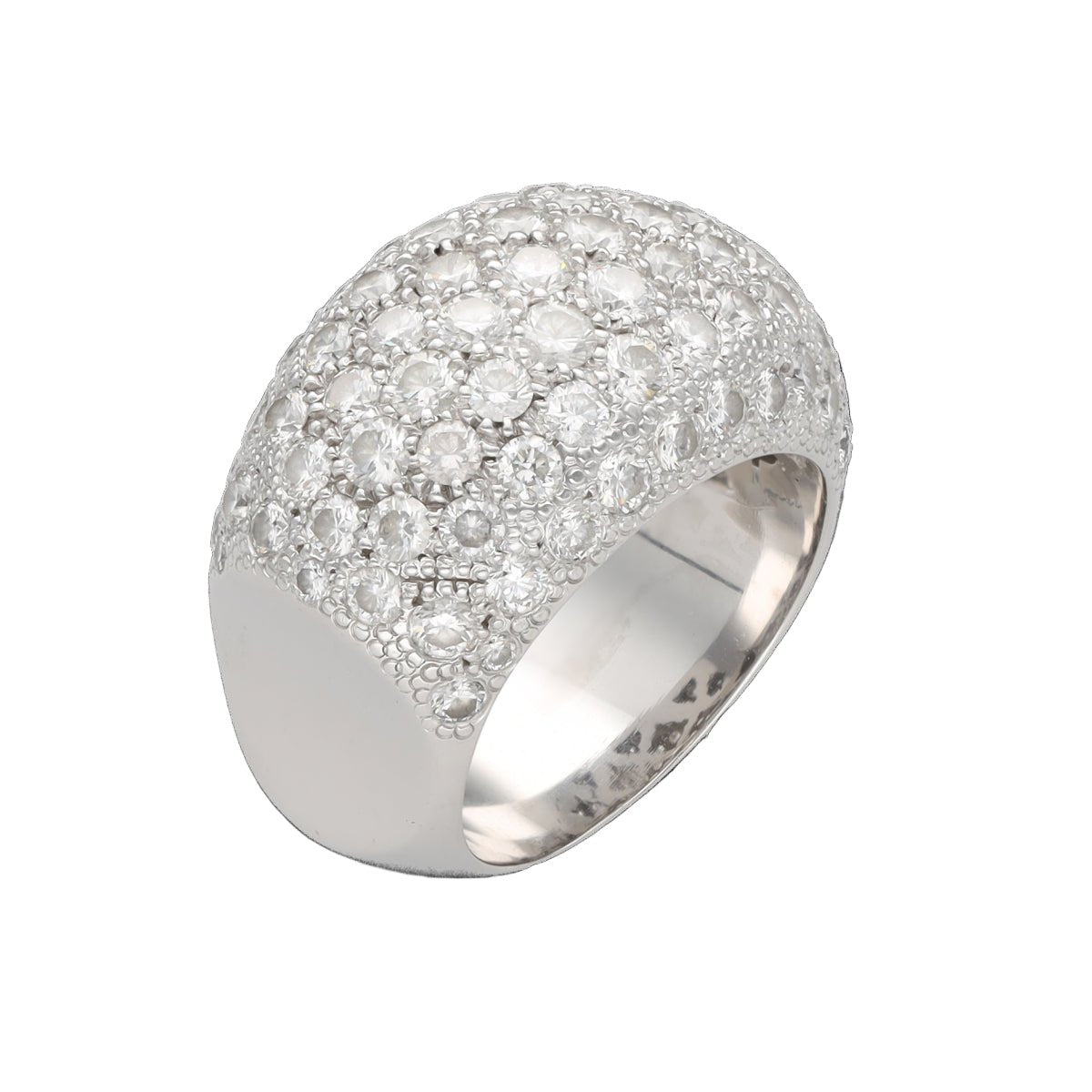 Bague Pavée en or blanc et diamants - Castafiore