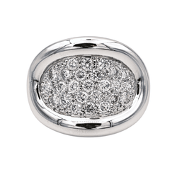 Bague Pavée en or blanc et diamants - Castafiore