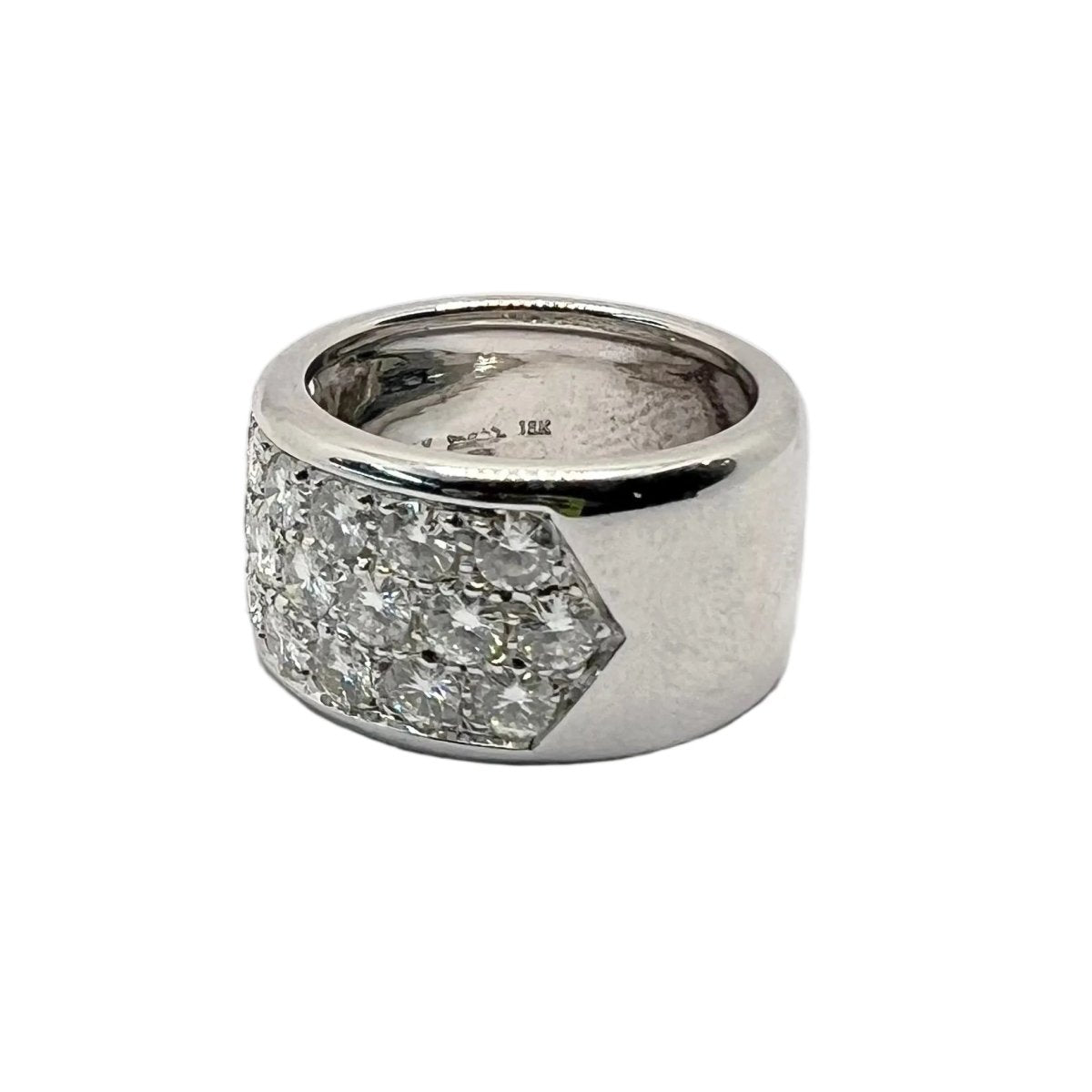 Bague Pavée en or blanc et diamants - Castafiore