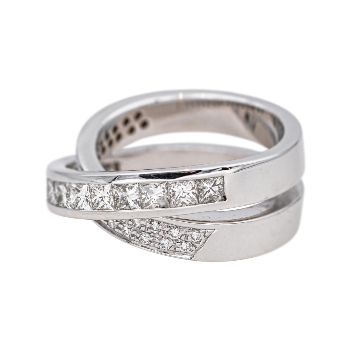 Bague Pavée en or blanc et diamants - Castafiore