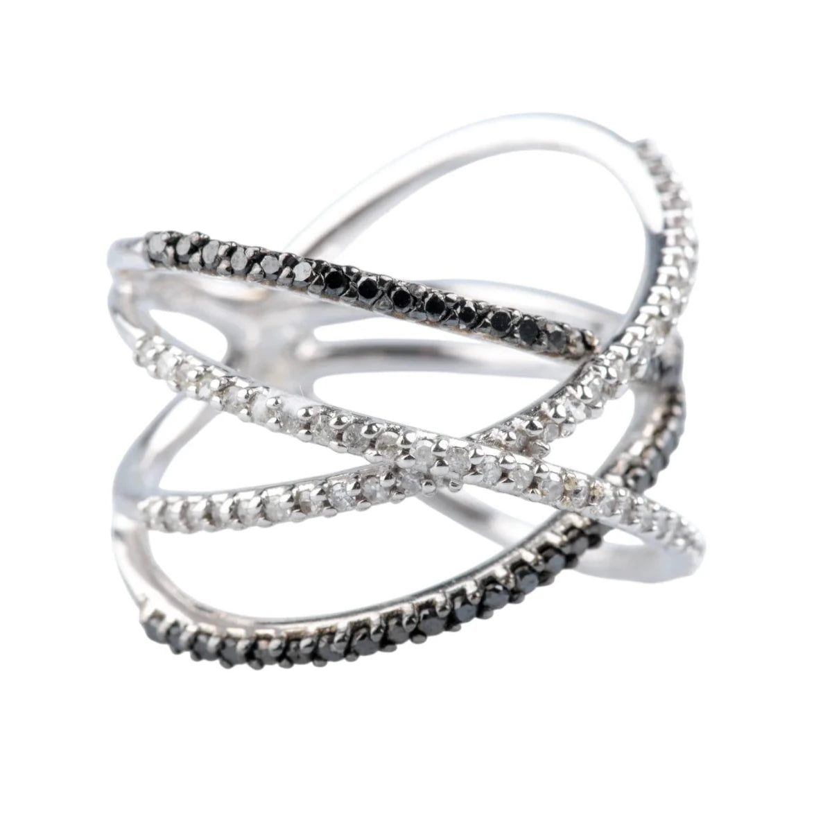 Bague Pavée en or blanc et diamants - Castafiore