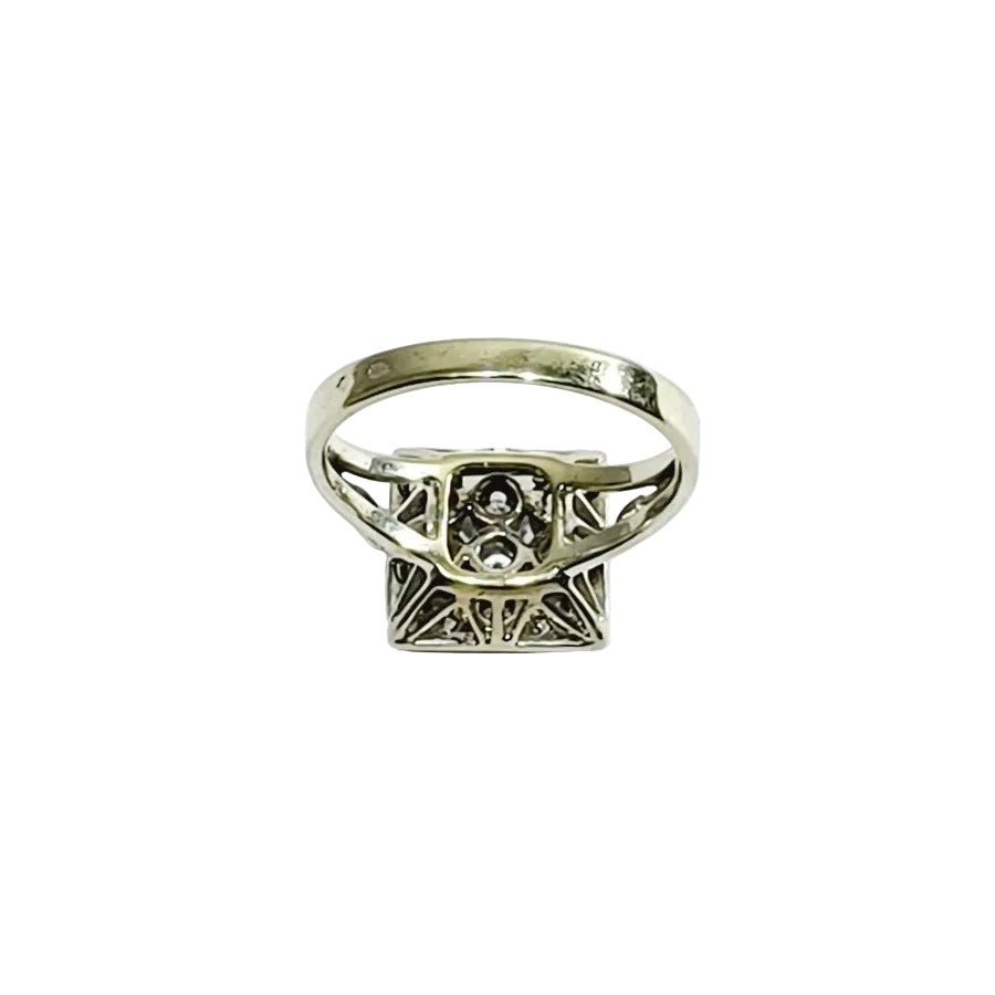 Bague Pavée en or blanc et diamants - Castafiore